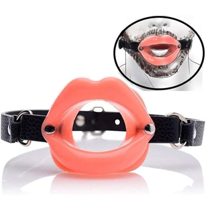 KINK Horse Gag Submissive rosu curatare silicon dezinfectare apa calda sapun