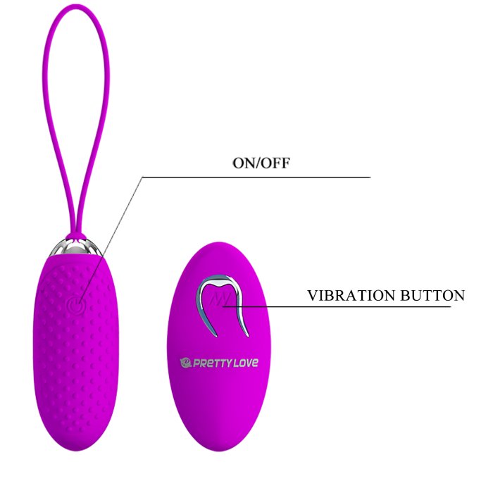 Ou Vibrator Pretty Love »Joanna« 7,2 cm - Violet - detaliu ambalaj