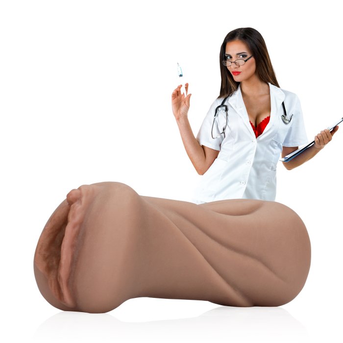 Masturbator Shots Toys "Nurse" 13,4 cm - Natural - vedere frontala