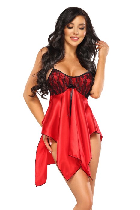 Camasa de Noapte Julieta Chemise Beauty Night - Rosu