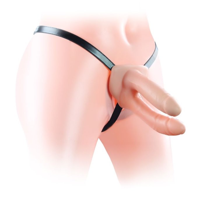 Strapon Unisex Lovetoy »Double Hollow« - Natural - detaliu design
