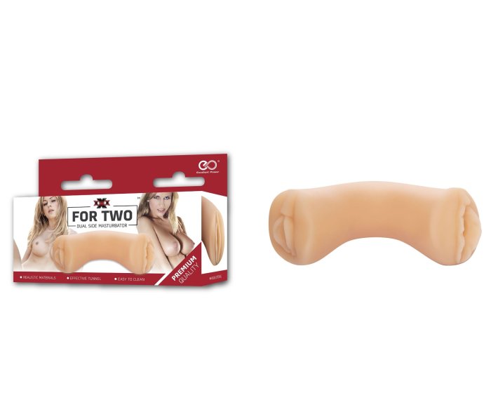 Masturbator Excellent Power "For Two" 12 cm - Natural##