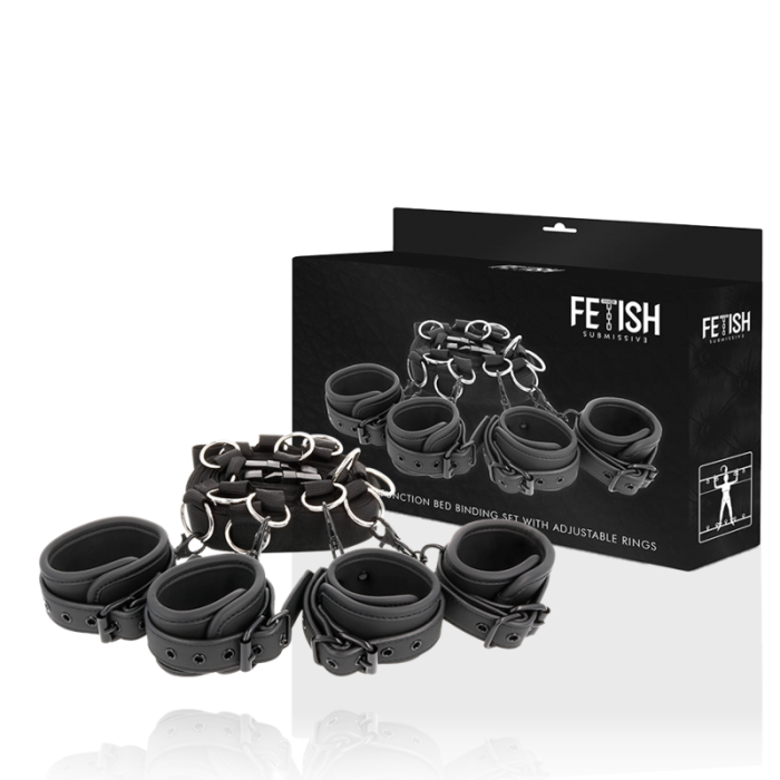 Set Imobilizare pat, Fetish Submissive Luxury Bed Neoprene - vedere de ansamblu