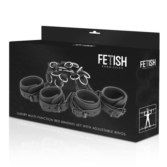 Set Imobilizare pat, Fetish Submissive Luxury Bed Neoprene - detaliu design