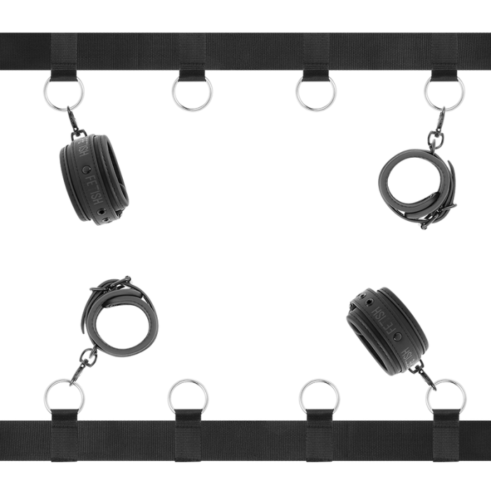 Set Imobilizare pat, Fetish Submissive Luxury Bed Neoprene - vedere frontala