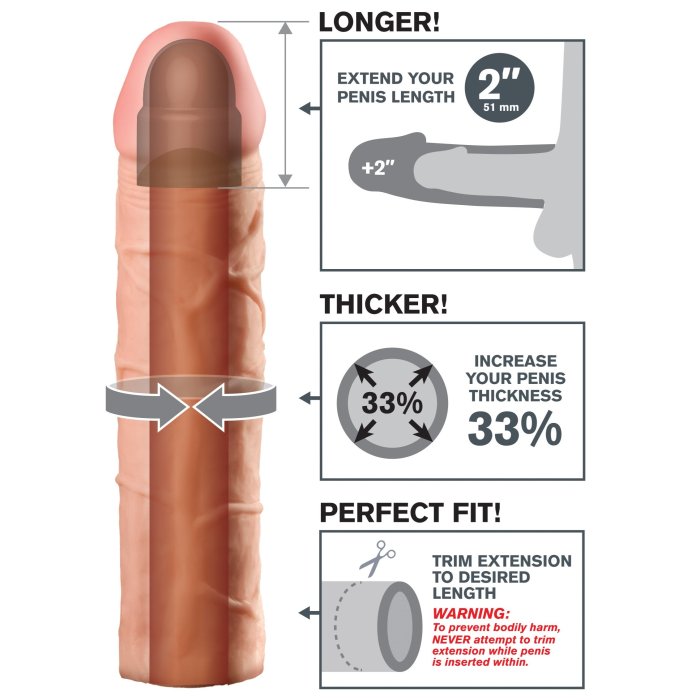 + 33% Fantasy X-Tensions Perfect 2" Extension Prelungitor Penis - detaliu design