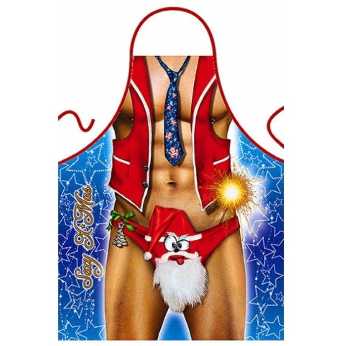 Sort amuzant, Erotica, cu imprimeu Sexy Xmas Man - vedere frontala