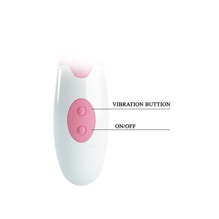 Vibrator Pretty Love »Pete« 20 cm - Roz - detaliu ambalaj