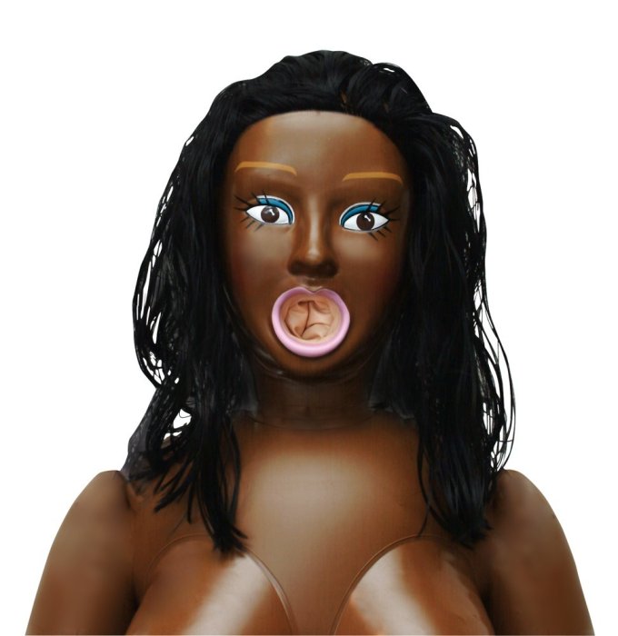 Papusa Sexuala Gonflabila, 3D Beauty Tyra, Negresa, 1,52 metri - culoare si material