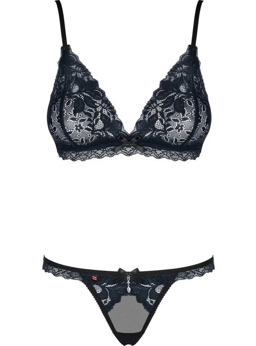 Set Chiloti si Sutien Obsessive - Negru - culoare si material