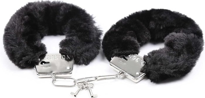 Catuse Plus Loving Joy "Furry Handcuffs" Negru##