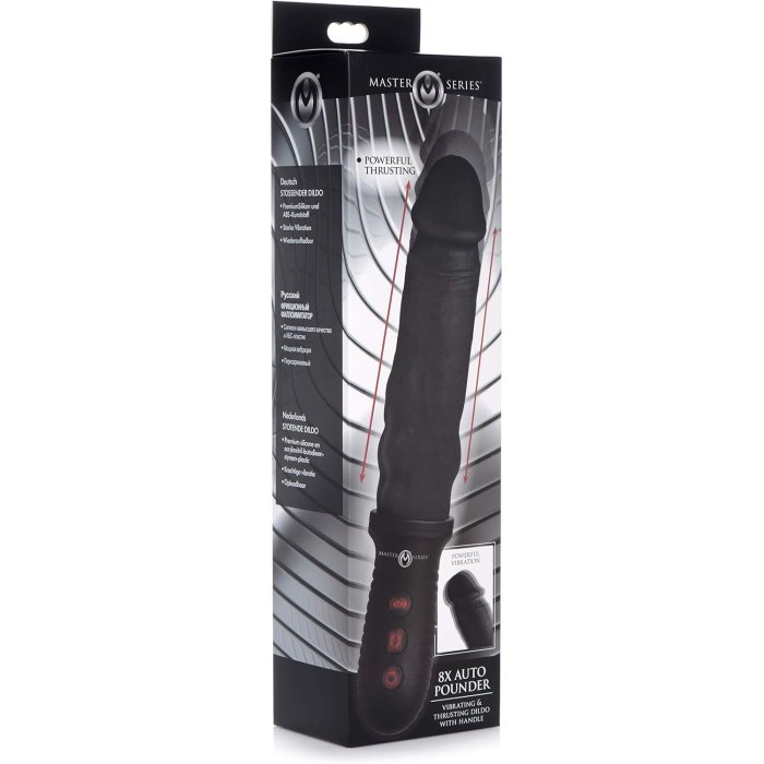 Vibrator Master Series »Powerful Thrusting« 29,2 cm - Negru - vedere spate