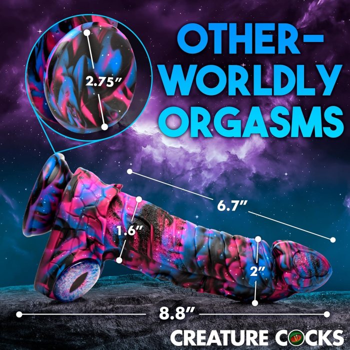Dildo Creature Cocks "Alienoid" 22,5 cm - dimensiuni complete