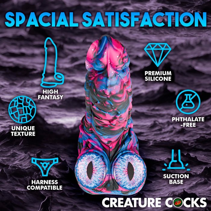 Dildo Creature Cocks "Alienoid" 22,5 cm - vedere laterala
