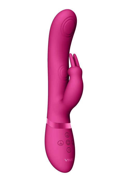 Vibrator Iepuras, May, Dual Pulse-Wave & Vibrating C-spot & G-Spot Rabbit Pink - accesorii incluse