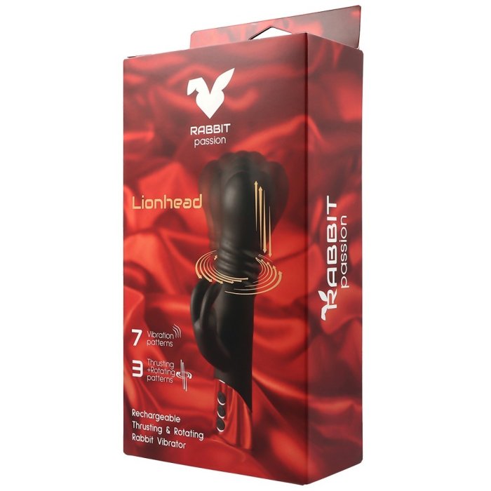 Vibrator Virgite »Rabbit Passion« 22,4 cm - Negru - vedere 12