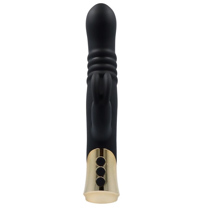 Vibrator Virgite »Rabbit Passion« 22,4 cm - Negru - vedere spate