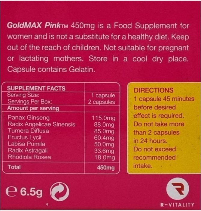 Pastile Libido GoldMAX "Pink" 2 Bucati##