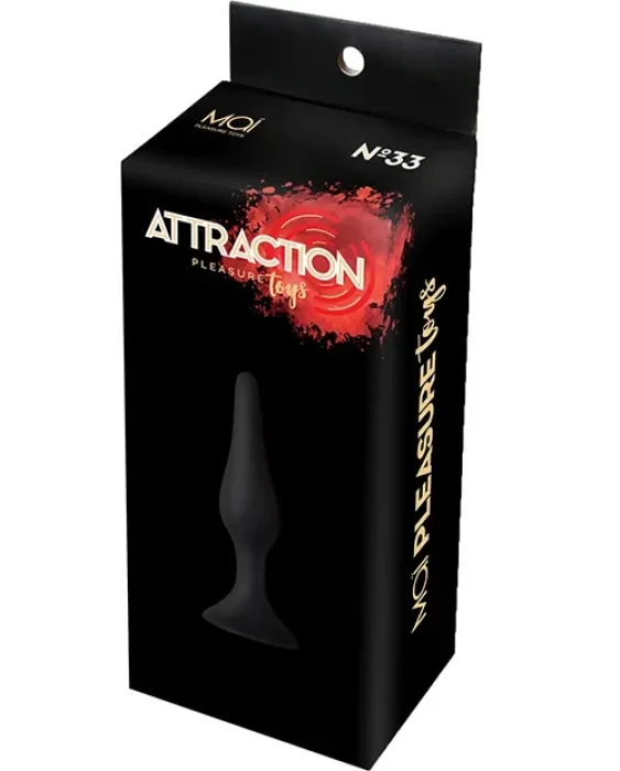 Butt Plug Anal Attraction "Pleasure Toys" 12 cm - Negru##
