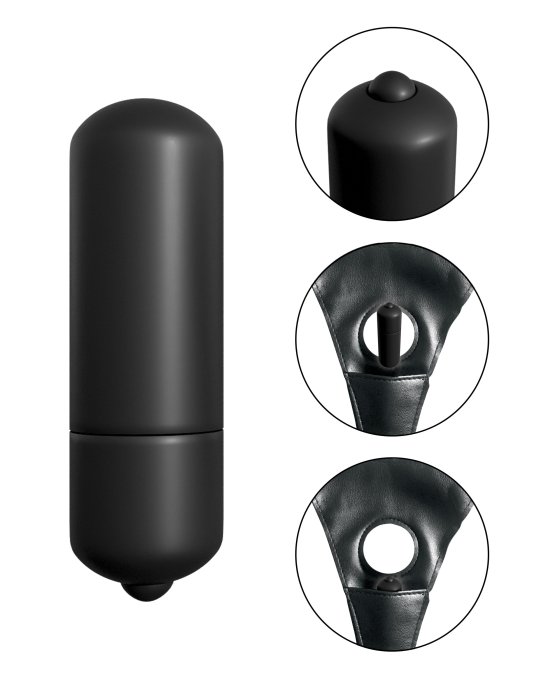 StrapOn Pipedream »Vibrator For Him« 13 cm - Negru