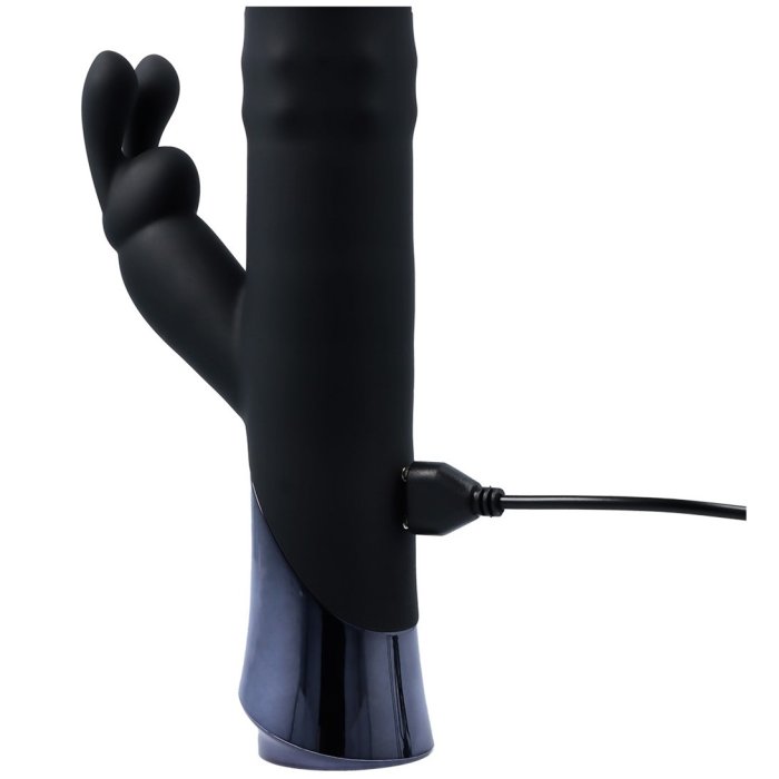 Vibrator Rabbit Passion »Silver Fox« 24,8 cm - Negru - vedere spate