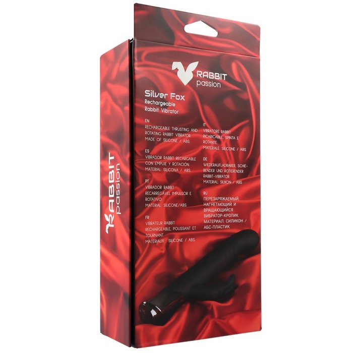 Vibrator Rabbit Passion »Silver Fox« 24,8 cm - Negru - vedere 12