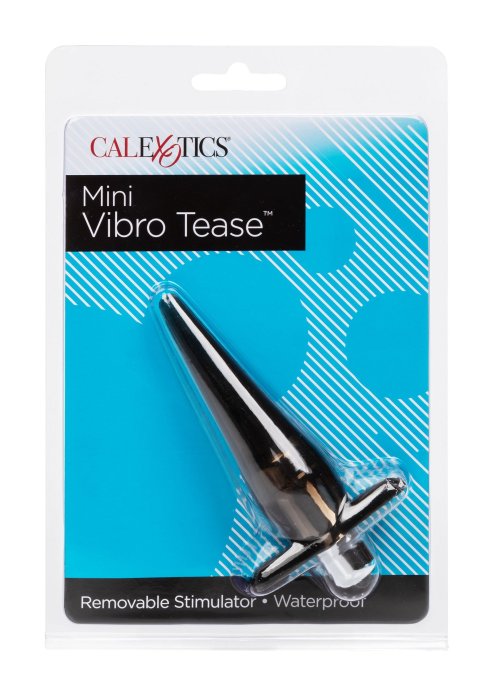 Vibrator Anal Calexotics  »Mini Vibro Tease« 10 cm - Negru - vedere frontala