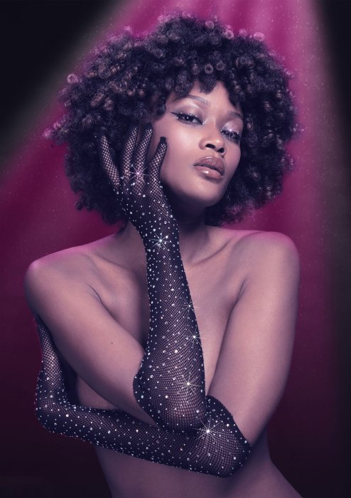 Manusi Lungi Negre Calexotics, Radiance - Negru