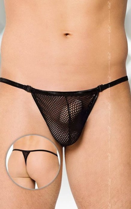 Chiloti barbati tanga plasa neagra Softline S-L