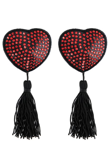 Ornamente Sfarcuri cu Pietre Paris Hollywood "Nipples Tassels" - Rosu