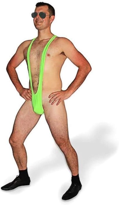 Body chiloti barbati  Blue Line Mankini Verde Neon S-L
