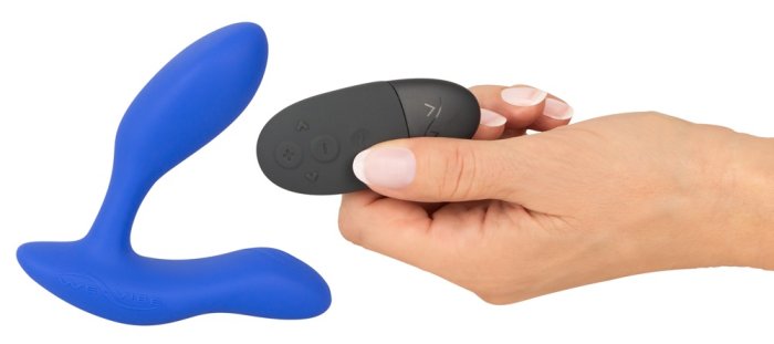 Vibrator We-Vibe »Vector+« 10,9 cm - Albastru - accesorii incluse