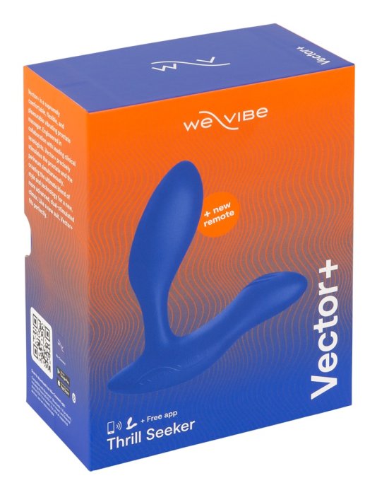 Vibrator We-Vibe »Vector+« 10,9 cm - Albastru - vedere frontala