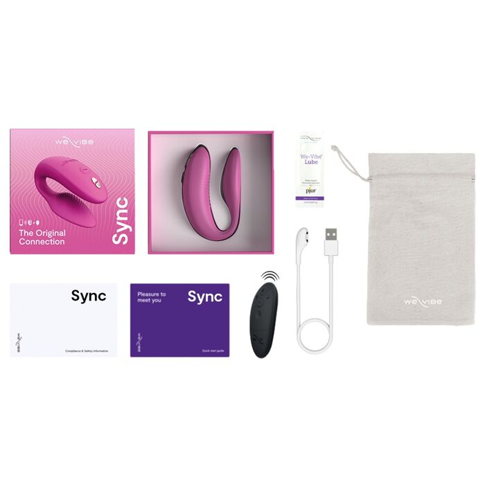 Vibratore Cupluri We-Vibe »Sync 2« 7,5 cm - Roz