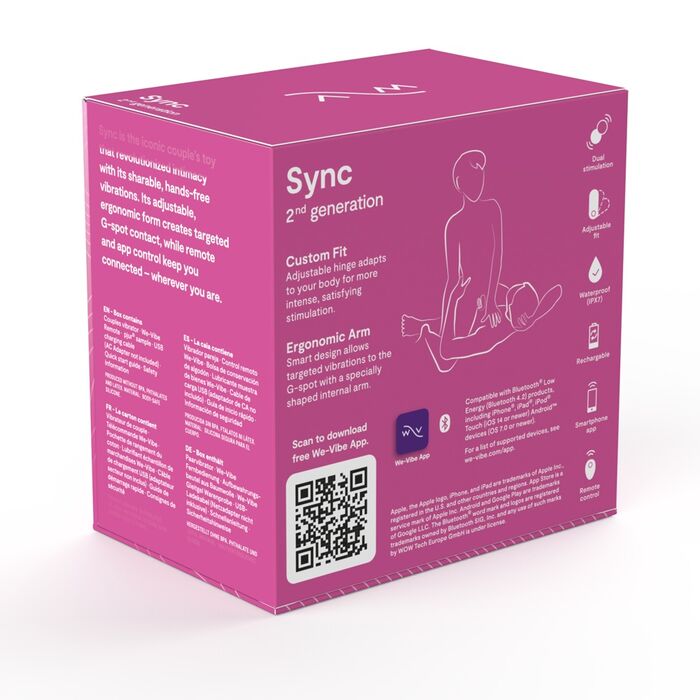 Vibratore Cupluri We-Vibe »Sync 2« 7,5 cm - Roz