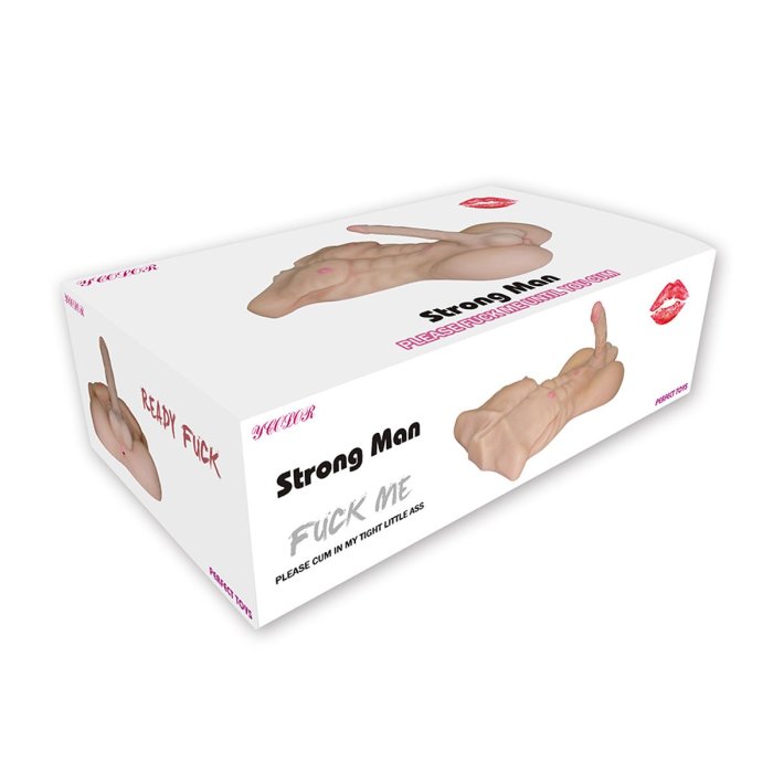 Masturbator Barbat cu Penis Mistress "Strong Man" 51 cm - Natural - vedere spate