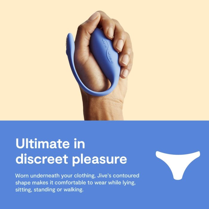Vibrator Cupluri We-Vibe »Jive« 7,4 cm - Albastru - accesorii incluse