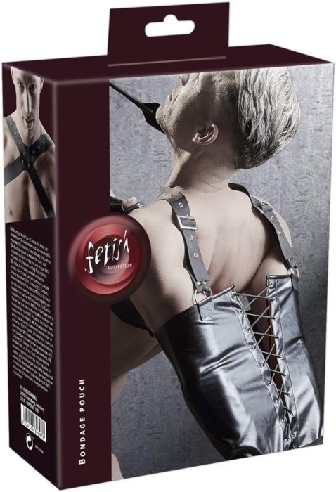 Sistem imobilizare Fetish Collection »Imitation Leather Arm Sack« Negru