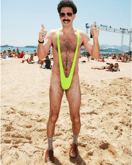 Body chiloti barbati  Blue Line Mankini Verde Neon S-L