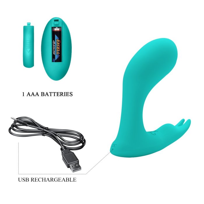 Vibrator Pretty Love "Idabelle" 10,1 cm - Verde - vedere spate