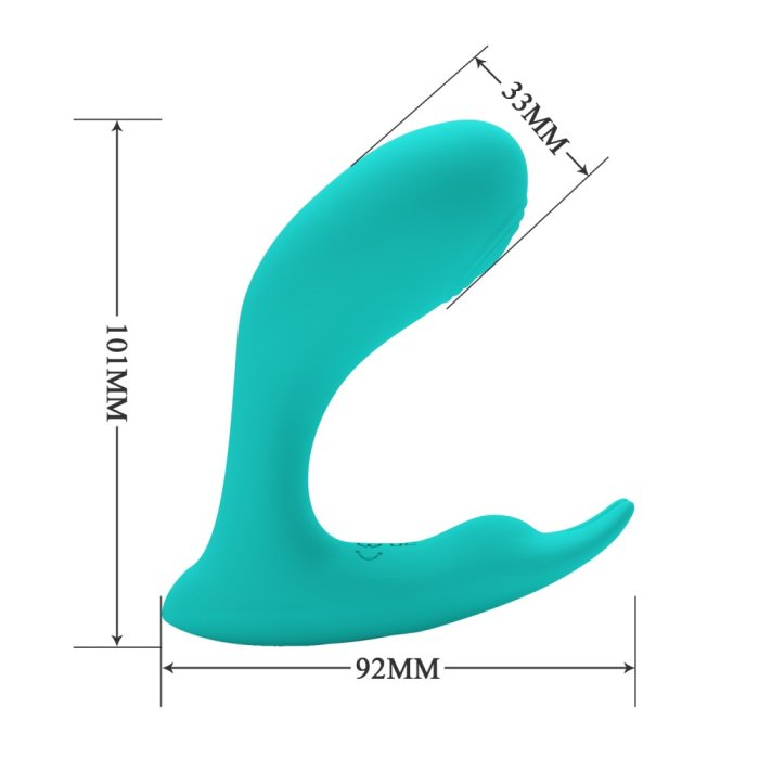 Vibrator Pretty Love "Idabelle" 10,1 cm - Verde - detaliu ambalaj