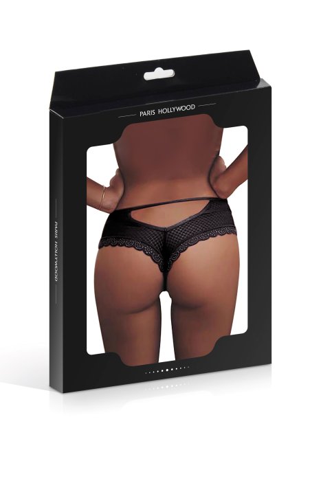 Chiloti Dama cu Decupaj Sexy la Spate Paris Hollyhood - Negru