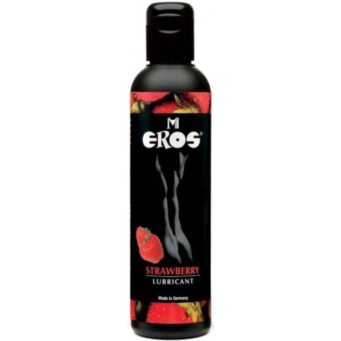 Lubrifiant Eros cu gust si aroma de capsuni, 150 ml