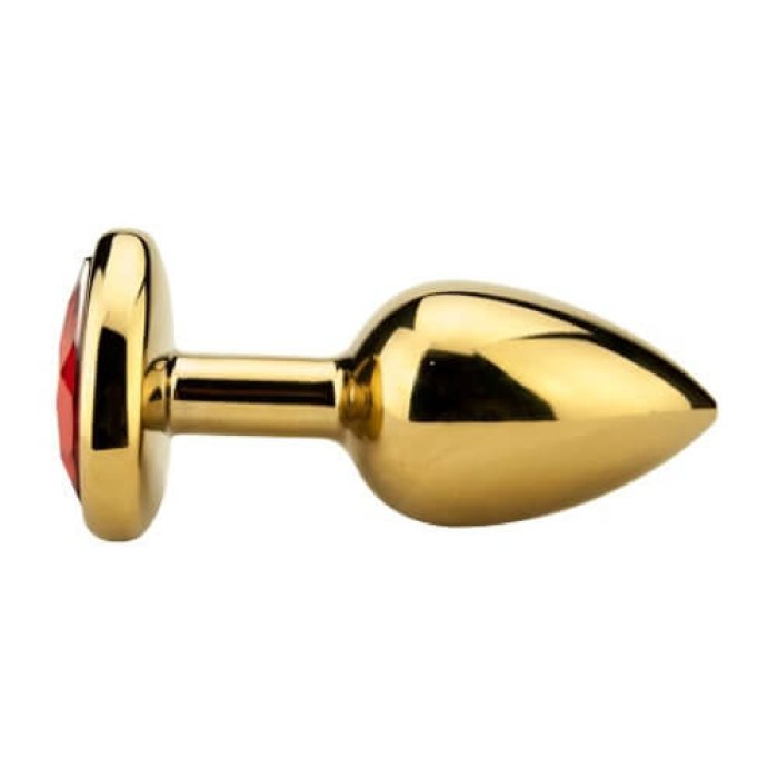 Butt Plug Anal Precious Metals "Heart Shaped Gold" 7,5 cm - Galben##
