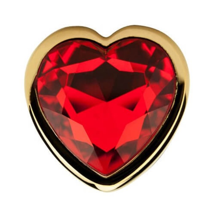 Butt Plug Anal Precious Metals "Heart Shaped Gold" 7,5 cm - Galben##