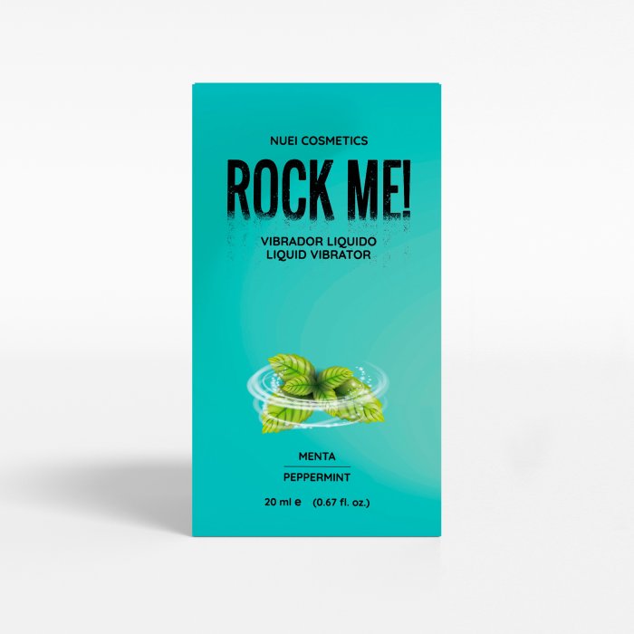 Gel Stimulator NUEI COSMETICS "Rock me! Menta & Cream Liquid Vibrator" 20 ml - culoare si material