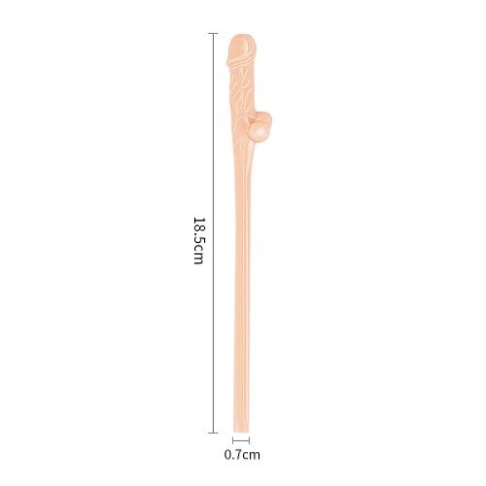 Set Paie de Baut Diverty Sex "Willy Straws" 10 Bucati - accesorii incluse