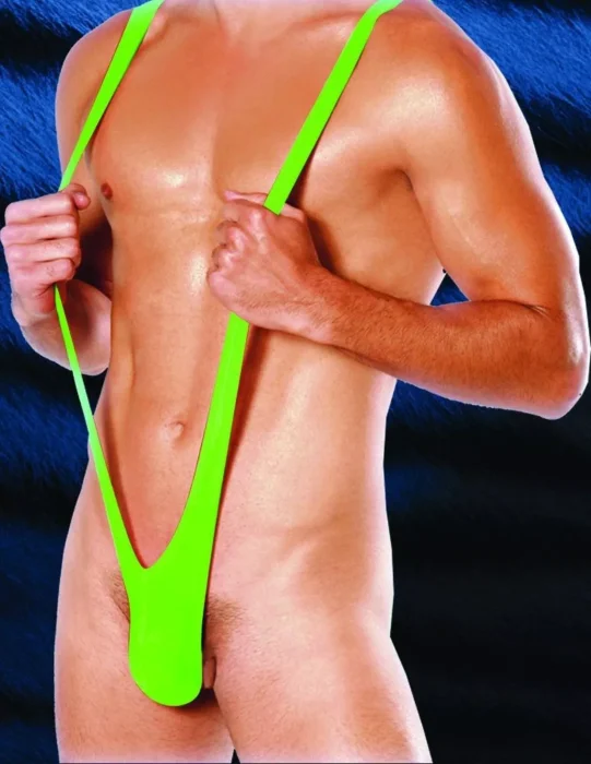 Body chiloti barbati  Blue Line Mankini Verde Neon S-L