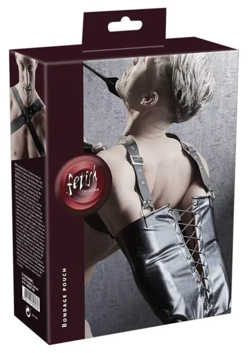 Sistem imobilizare Fetish Collection »Imitation Leather Arm Sack« Negru