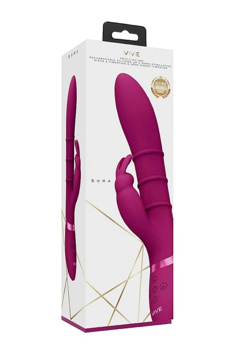 Vibrator VIVE »Up & Down Stimulating Rings G-Spot Rabbit« 24 cm - vedere frontala